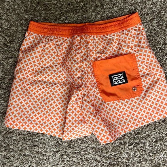 Men’s Small NWT Jack Adams Oswego Swim Trunk Orange - Picture 5 of 9